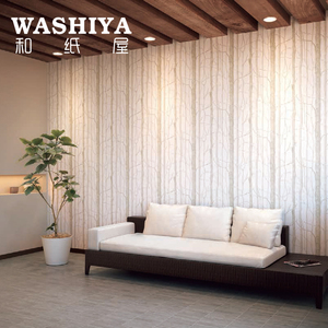 【和纸屋】灰白色客厅背景 冬日树林 进口日本墙纸壁纸 按米卖