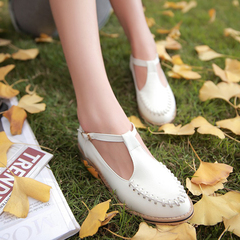 2015 spring new Japanese sweet ladies shoes retro shoes casual shoes with round head Mori girl student shoes