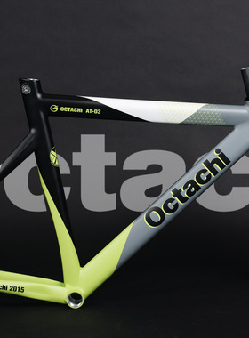 @BIKE Octachi AT-03 单速死飞场地车架组全碳前叉锥形头管  黑绿