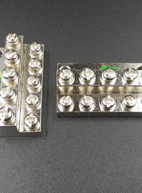 JDG接地排 A-4双层接地端子M4 10位接地铜排 A型5+5接线端子 铜块