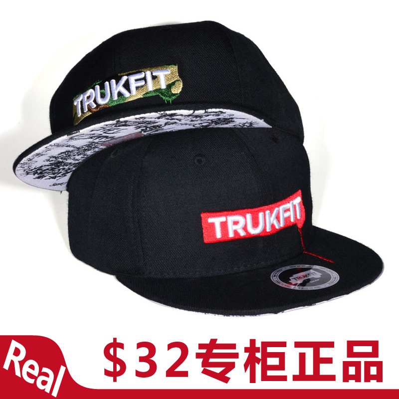 美国正品 TRUKFIT 滴漏平沿棒球帽子 男女士休闲街舞 嘻哈平檐帽