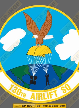 第130运输机中队标志 个性贴纸异形贴新潮贴行李箱贴车贴