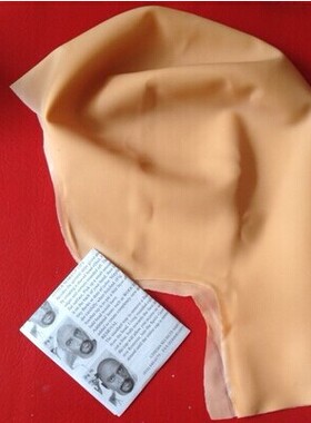 乳胶光头套特效化妆 尼姑头假皮制作 红头模假发套组合