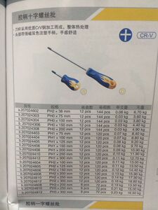 。正品威达 高品质 橡胶双色柄十字 带磁 CRV钢 螺丝刀/批