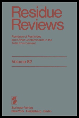 【预售】Residue Reviews: Residues of Pesticides and Other