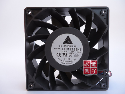 台达3A 暴力风扇 12CM FFB1212EHE 超大风量 200CFM 3线