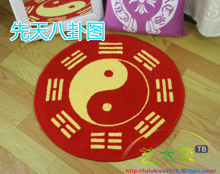 防滑垫红色圆形地毯进门垫