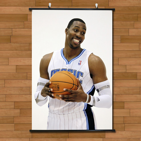 nba球星魔兽霍华德招牌笑容海报挂画有框画玄关客厅装饰画无框画