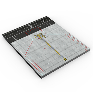 1：400  客机模型展示 机场 图纸 成品木质地台单机位 灰色旧化款