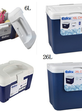 Esky保温箱6L65L车载冷藏箱保冷箱外卖箱钓鱼箱药品箱冰砖 野外