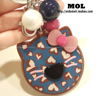 韩国进口 AZNAVOUR AZ 饰品配饰蝴蝶结猫咪镜子包车挂钥匙扣