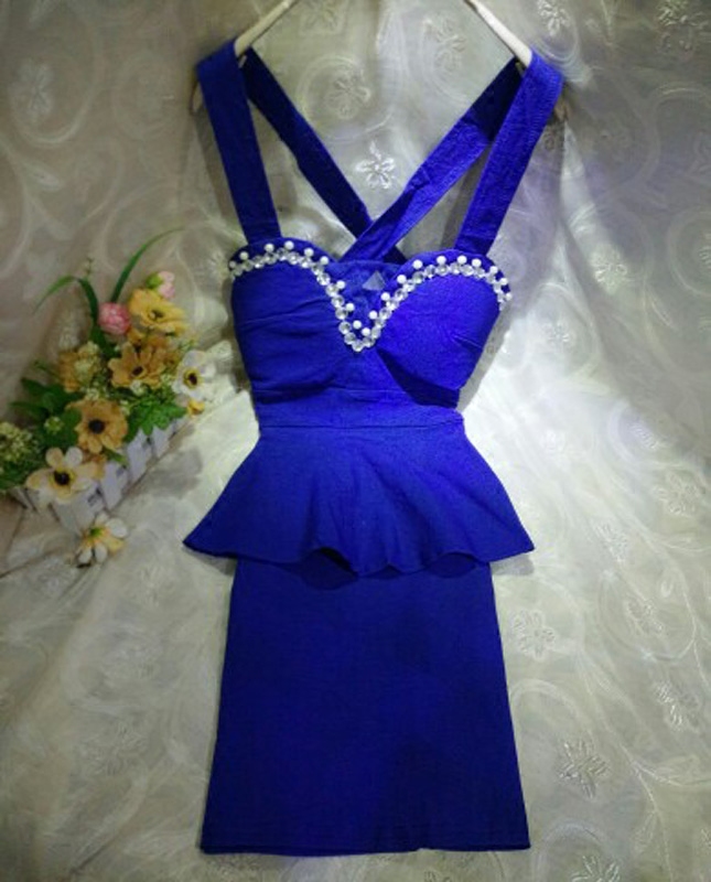 夜场KTV公主服桑拿技师工作服2017春新款夜店女装性感小姐连衣裙