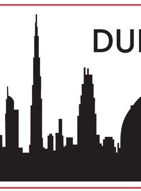 阿联酋迪拜城市剪影纪念品 创意冰箱贴磁贴20413个性家居装饰