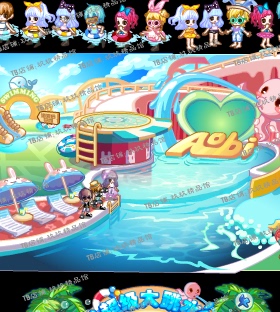 falsh矢量游戏素材超级大跳水人物小人场景面板界面ui 文件