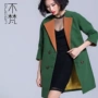 Mùa xuân 2015 phiên bản Hàn Quốc của chiếc áo khoác len trong đoạn văn dài cỡ lớn Áo len đôi nữ cashmere hai mặt Han Fan - Áo khoác dài áo khoác kaki nữ