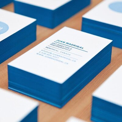 高档渡边 擦色 滚边名片 凹凸版 边缘擦色 名片定做定制作