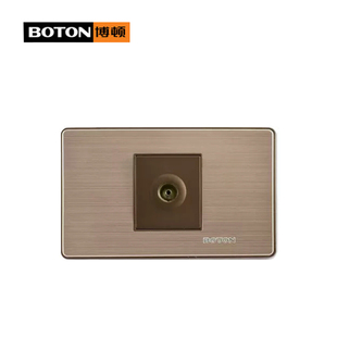 博顿V6 高档开关插座 118拉丝面电视插座