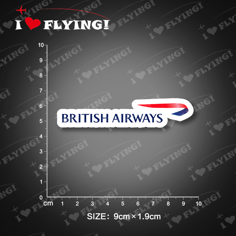 我爱飞行|英国航空旅行登机拉杆箱贴纸潮贴不干胶