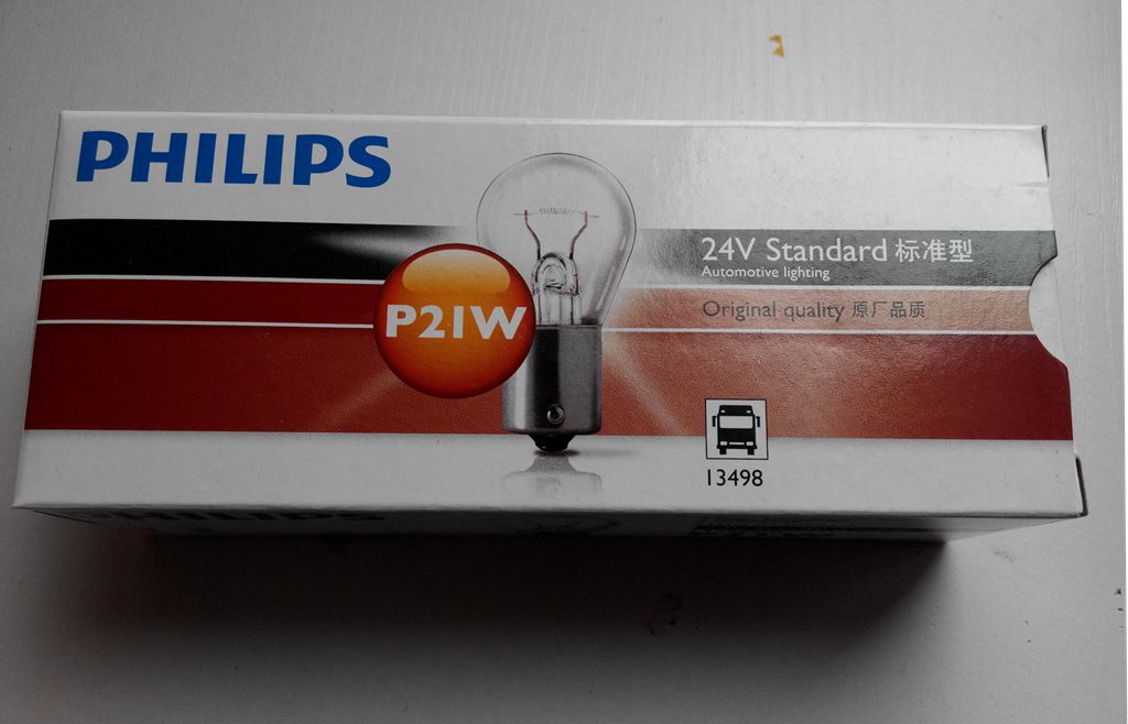 PHILIPS 飞利浦 24V P21W 13498 大货车 大客车 汽车刹车灯泡