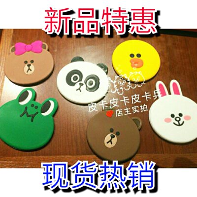 韩国卡通可爱布朗熊小镜子可妮兔莎莉鸡丘可便携随身手拿镜化妆镜