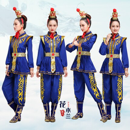 新款成人花木兰打鼓服小花旦戏曲表演服装女兵服穆桂英戏服演出服