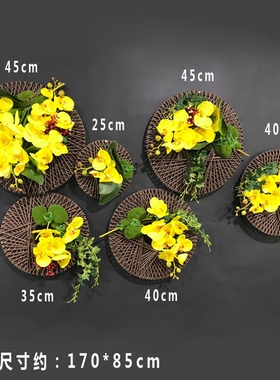 新中式风圆形植物花艺原创装饰品