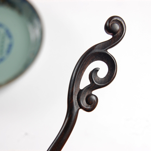 古典木发簪黑檀木簪子古风饰品步摇发钗复古簪子盘发头饰 芦芽