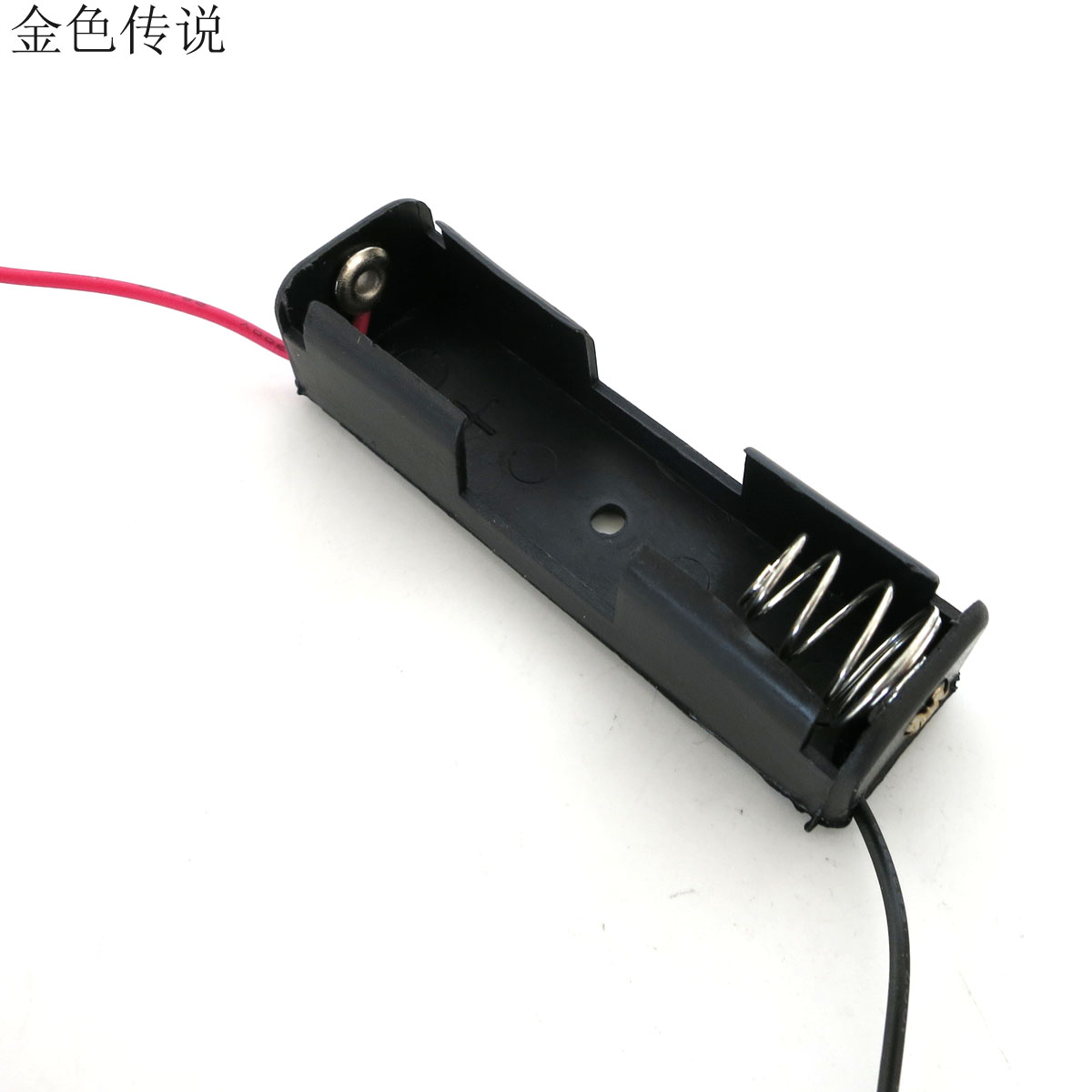 1节5号电池盒带线黑色塑料模型
