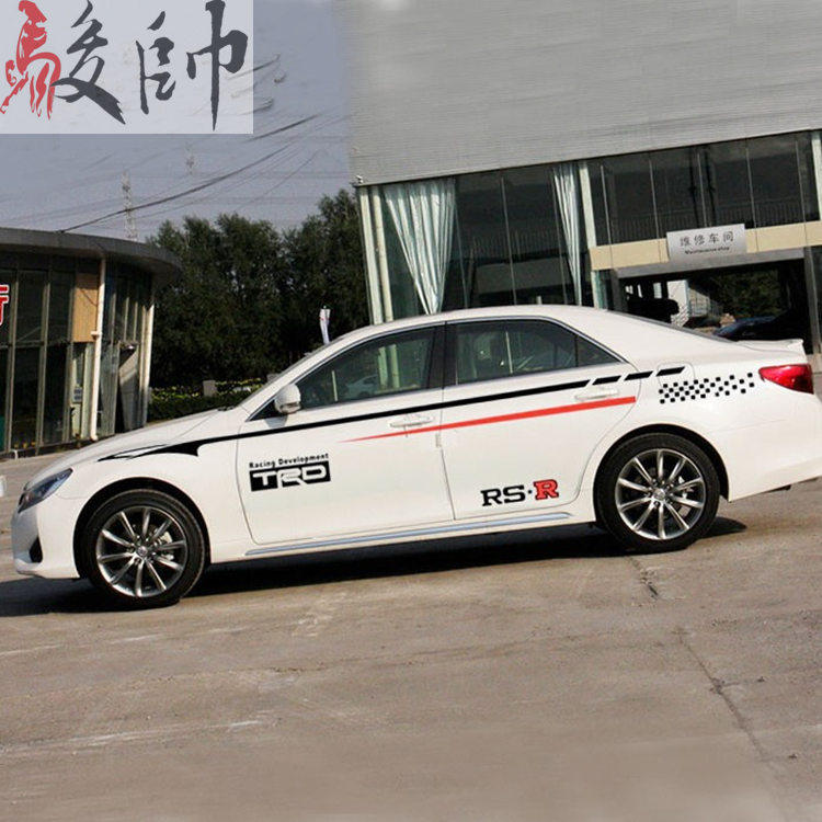 丰田新卡罗拉专用车贴拉花  雷凌威驰车身腰线汽车贴纸装饰改装贴