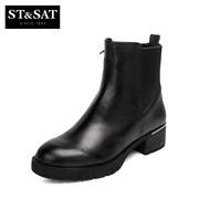 2015 fall/winter new style leather round head metal St&Sat/Saturday with the ankle boots in women's shoes SS54112957