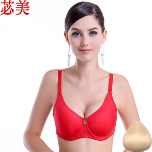 光面无痕 二合一 可拆肩带可以装 义乳文胸8328 送海绵秀义乳