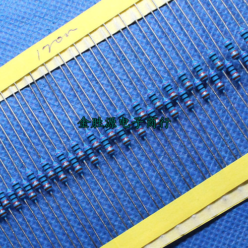 1/4W金属膜电阻 120欧 120R 0.1%千分之一 0.25W色环(50只15元)