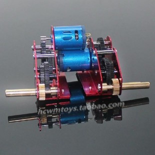 恒龙遥控坦克配件 3938-1 俄罗斯T90金属轴承版驱动波箱 蓝皮电机