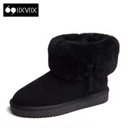 IIXVIIX2015 new winter Scrubs cow fur snow boots shoes with short tube with round head SN54110765