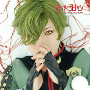 {甜心家}刀剑乱舞/莺丸假发/军绿色角色款现货包邮cosplay假发