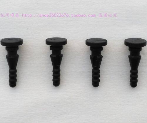 机箱风扇 黑矽胶钉 减震钉 用于单边或分孔风扇 4枚/1.2元 大头款