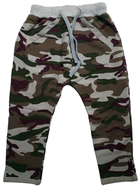 乐天BABY*BTLL*2-8岁迷彩哈伦全棉毛圈薄长裤休闲裤