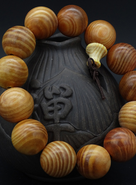 帝王血龙木透光佛珠手