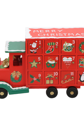 christmas圣诞节倒计时advent日历卡车calendar糖果盒装饰品包邮