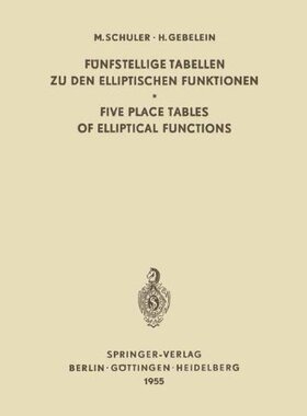 【预订】Funfstellige Tabellen Zu Den Ellipti...