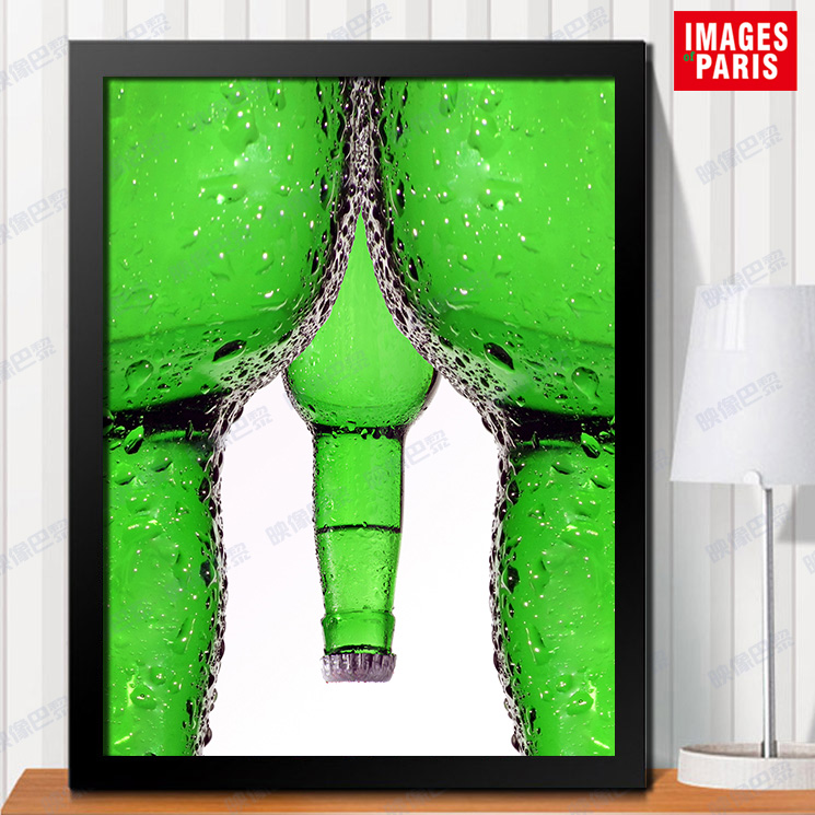 现代简约时尚啤酒海报酒吧装饰画创意挂画另类个性墙壁画有框画