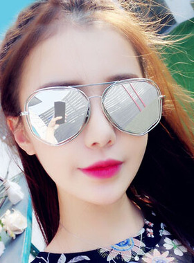 圆脸个性风切边不规则太阳眼镜
