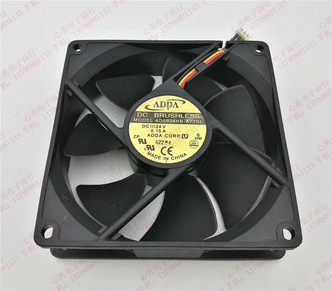 原装ADDA AD0924HB-A72GL 24V 0.15A 9025 3线打字复印机散热风扇