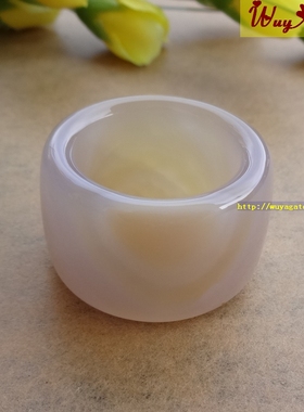 天然无烧玛瑙扳指戒指复古男士款