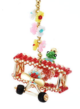 手工串珠进口TOHO米珠材料包 青蛙王子与飞机 日文走线教程