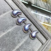 海水马贝珍珠 爆光逗号深蓝马贝珍珠 日本海珠裸珠散珠diy