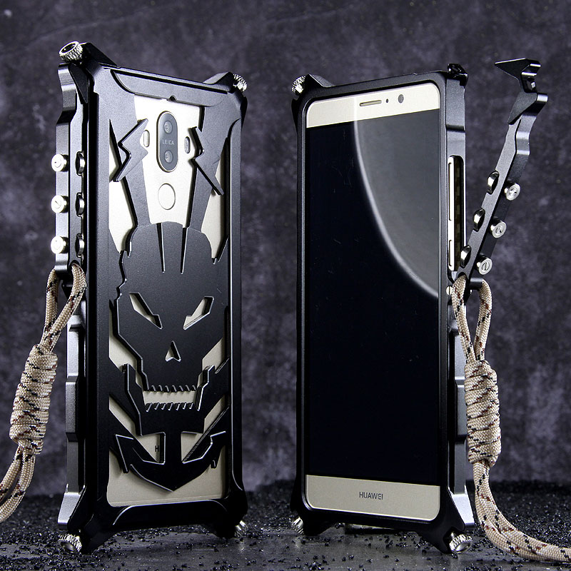 SIMON Mechanical Arm Skull Punk Premium Aluminum Metal Bumper Shockproof Case Cover for Huawei Mate 9