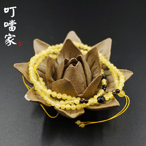 【叮当家】波罗的海琥珀 蜜蜡 金绞蜜108配链 吊坠绳3-4mm 4-5mm