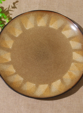 MAY家居 外贸出口 西式美式陶瓷餐具 西餐餐盘牛排盘菜盘平盘27cm