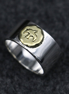 英伦风纯银商务配饰复古戒指